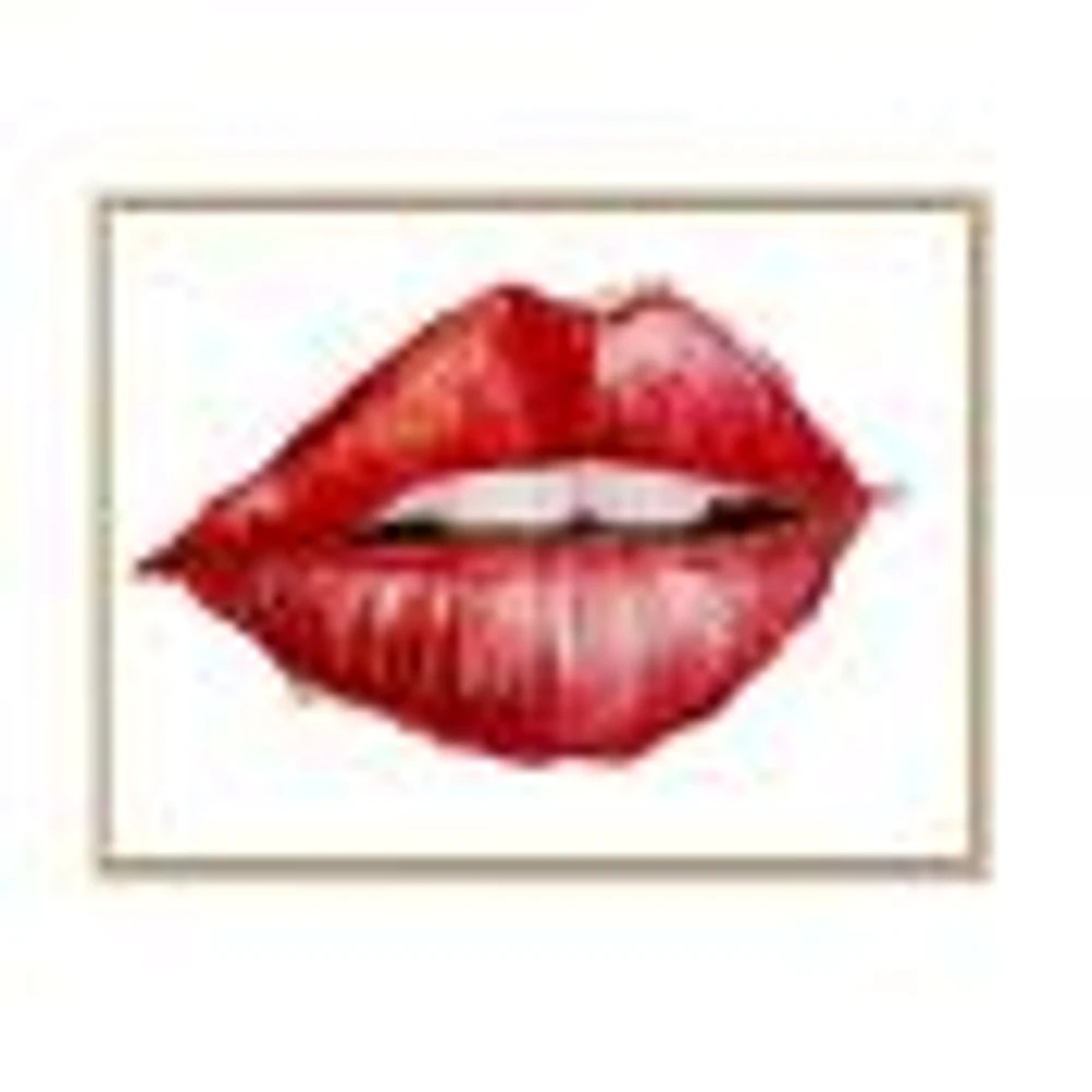 Valentines Day Red Woman Lips  Wall Art