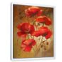 Toile « Red Blossoming Poppies IV »