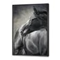 Toile imprimée « Portrait of A Black Horse »