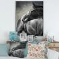 Toile imprimée « Portrait of A Black Horse »