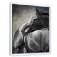 Toile imprimée « Portrait of A Black Horse »