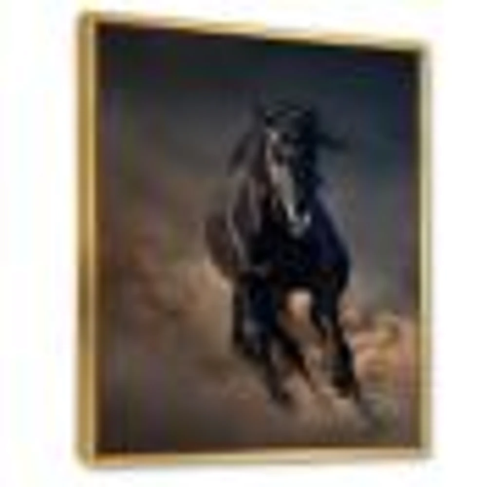 Toile « Portrait of Thoroughbred Nonius Stallion Horse I »