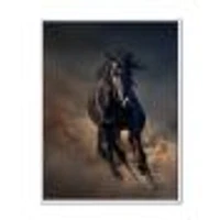 Toile « Portrait of Thoroughbred Nonius Stallion Horse I »