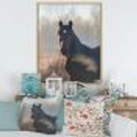 Portrait of A Horse on An Autumn Morning  Wall Art