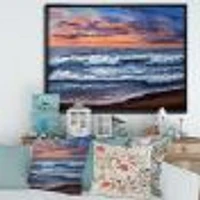 Sunset Over The Blue Ocean II  Wall Art