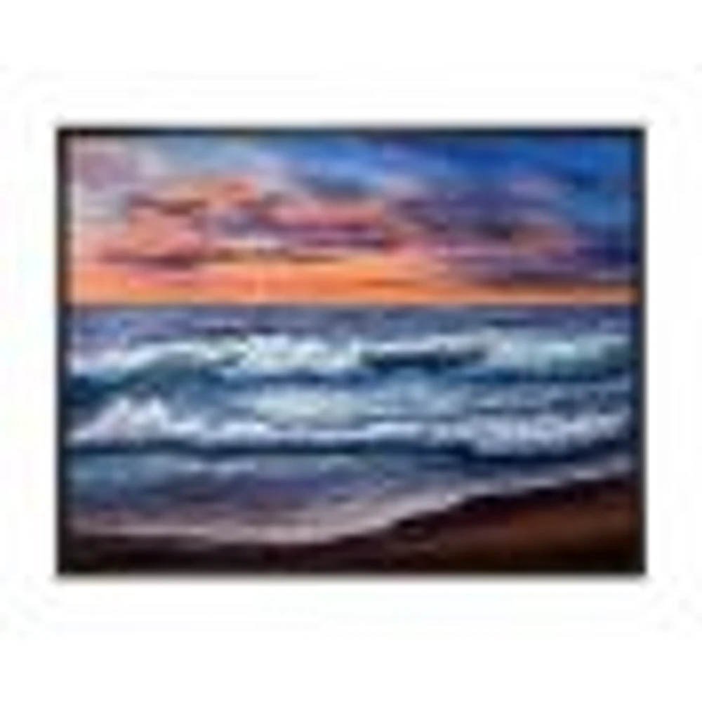 Sunset Over The Blue Ocean II  Wall Art