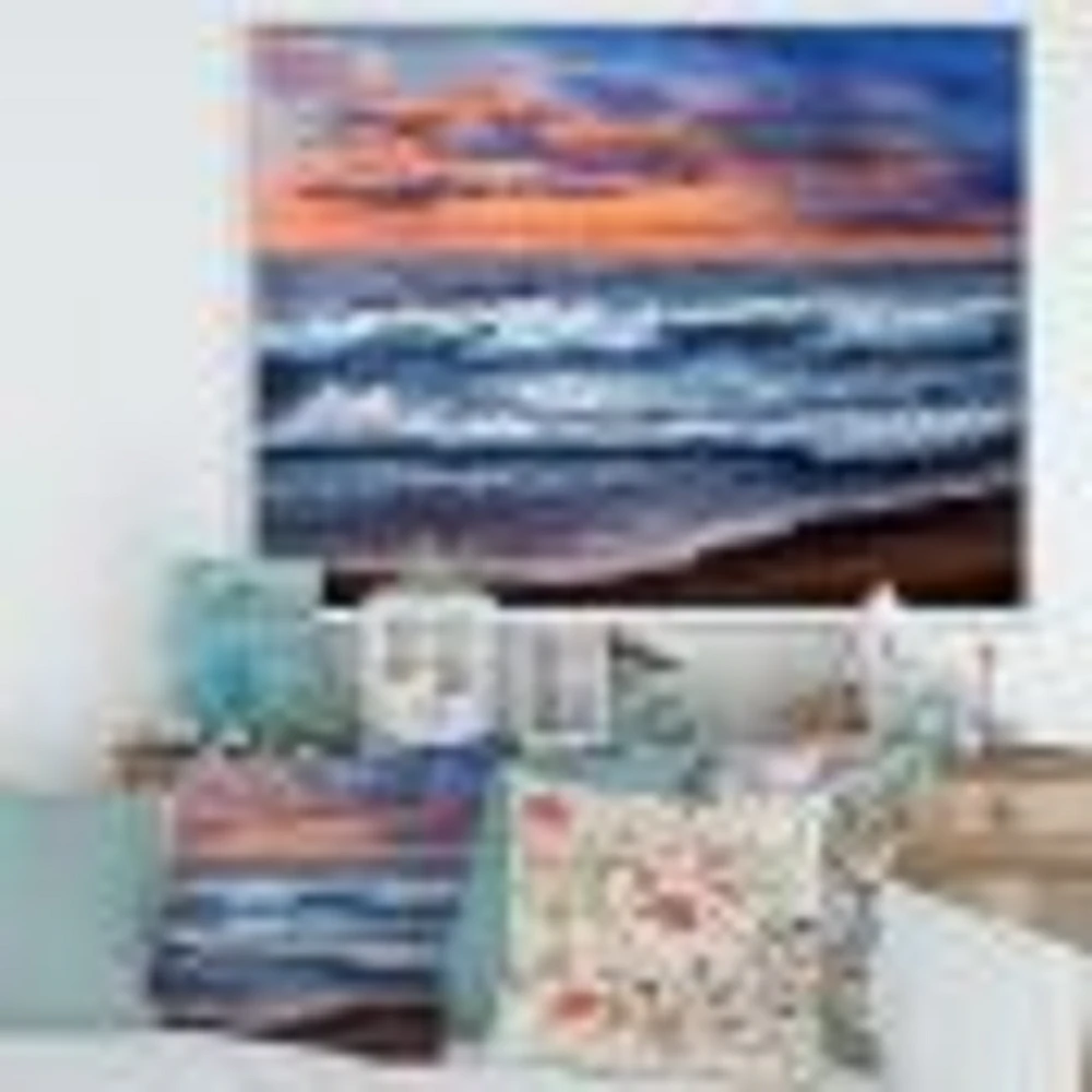 Sunset Over The Blue Ocean II  Wall Art