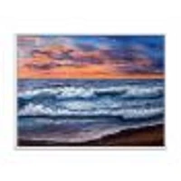 Sunset Over The Blue Ocean II  Wall Art