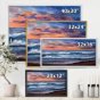 Sunset Over The Blue Ocean II  Wall Art