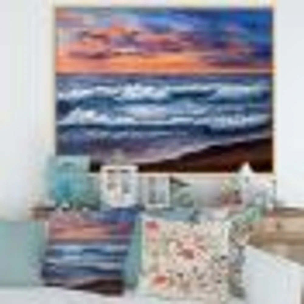 Sunset Over The Blue Ocean II  Wall Art