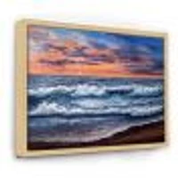 Sunset Over The Blue Ocean II  Wall Art