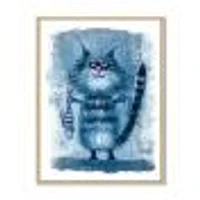 Cat Holding A Fish Its Claws  Wall Art