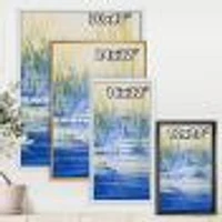 Blue Heron on The Lake Shore At Sunset  Canvas Wall Art Print