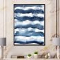 Toile imprimée « Abstract Classic Blue Waves »