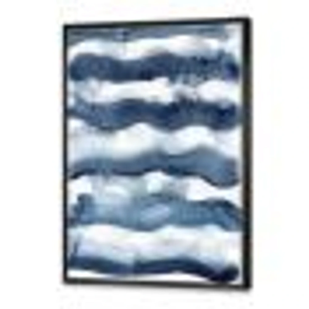 Toile imprimée « Abstract Classic Blue Waves »