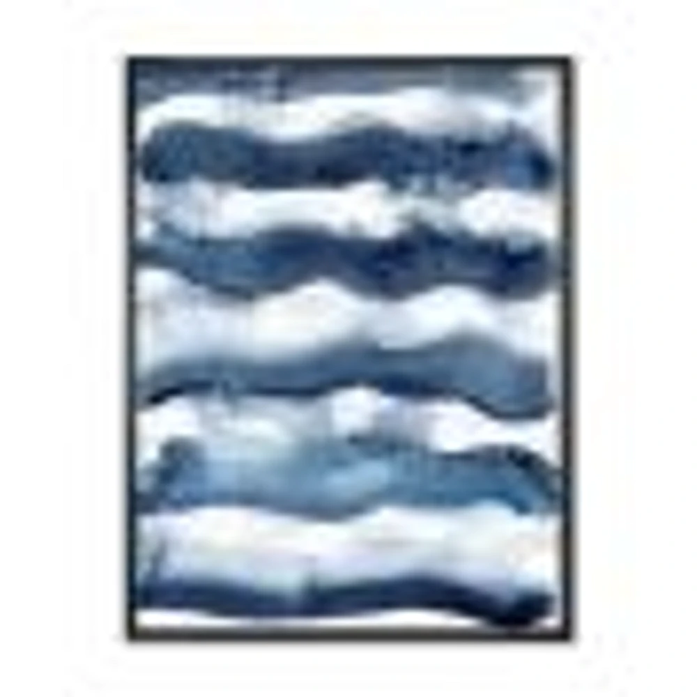 Toile imprimée « Abstract Classic Blue Waves »