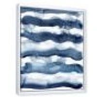 Abstract Classic Blue Waves  Wall Art