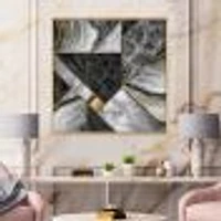 Marble Granite Agate with Touches of Gold  Canvas Wall Art Print