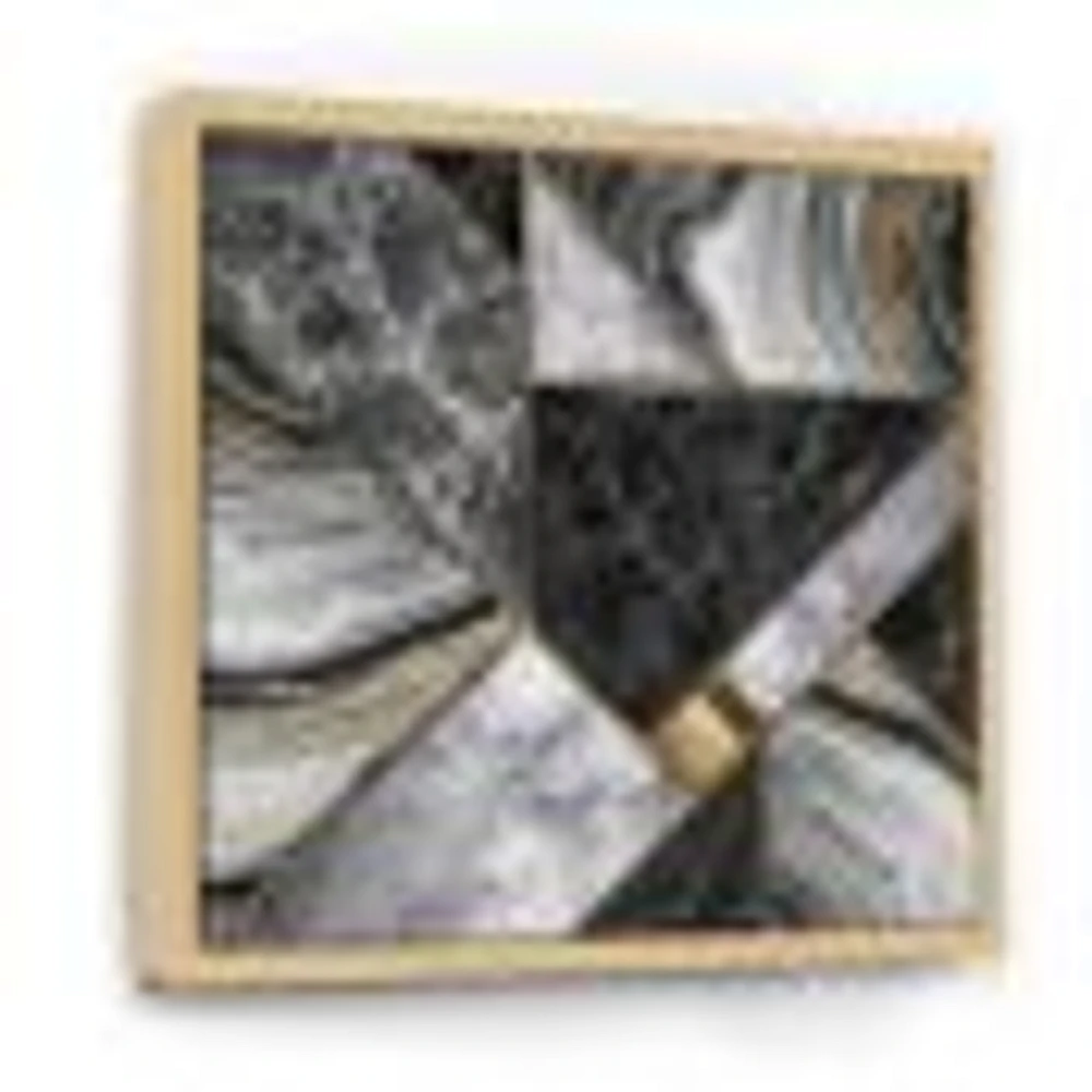 Marble Granite Agate with Touches of Gold  Canvas Wall Art Print