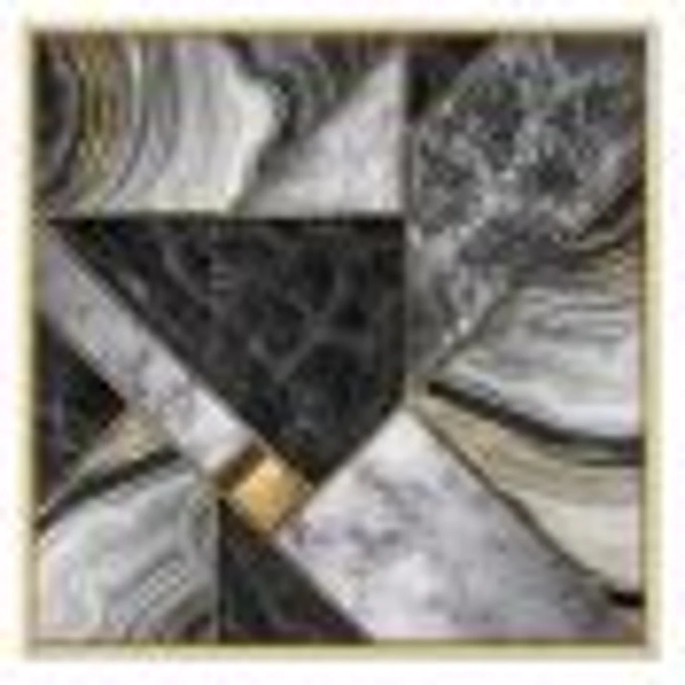 Marble Granite Agate with Touches of Gold  Canvas Wall Art Print