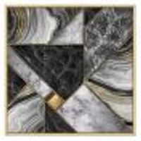 Marble Granite Agate with Touches of Gold  Canvas Wall Art Print
