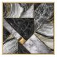 Marble Granite Agate with Touches of Gold  Canvas Wall Art Print