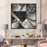 Marble Granite Agate with Touches of Gold  Canvas Wall Art Print