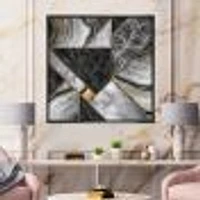 Marble Granite Agate with Touches of Gold  Canvas Wall Art Print