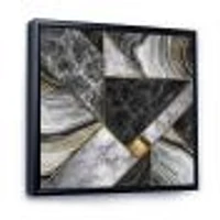 Marble Granite Agate with Touches of Gold  Canvas Wall Art Print