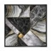 Marble Granite Agate with Touches of Gold  Canvas Wall Art Print