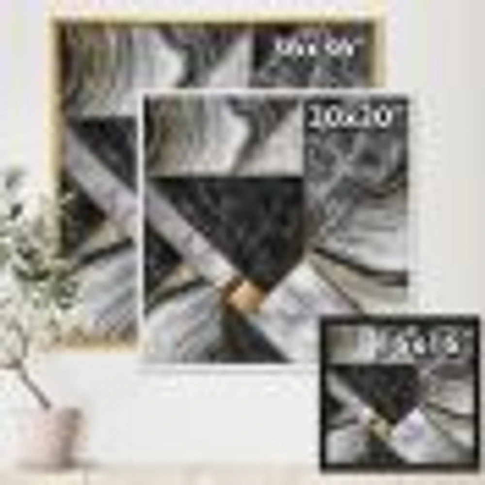 Marble Granite Agate with Touches of Gold  Canvas Wall Art Print