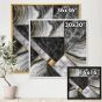 Marble Granite Agate with Touches of Gold  Canvas Wall Art Print