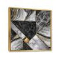 Marble Granite Agate with Touches of Gold  Canvas Wall Art Print
