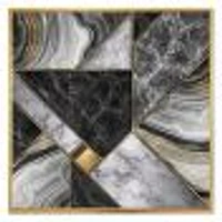 Marble Granite Agate with Touches of Gold  Canvas Wall Art Print