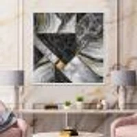 Marble Granite Agate with Touches of Gold  Canvas Wall Art Print