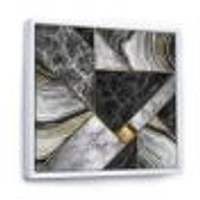 Marble Granite Agate with Touches of Gold  Canvas Wall Art Print