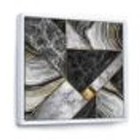 Marble Granite Agate with Touches of Gold  Canvas Wall Art Print