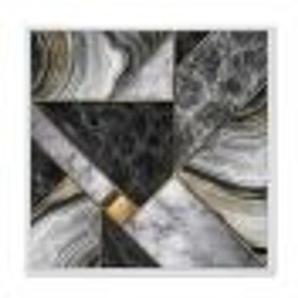 Marble Granite Agate with Touches of Gold  Canvas Wall Art Print
