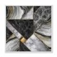 Marble Granite Agate with Touches of Gold  Canvas Wall Art Print