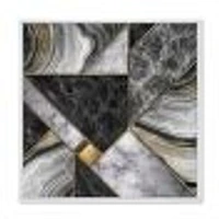 Marble Granite Agate with Touches of Gold  Canvas Wall Art Print