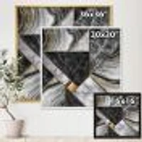 Marble Granite Agate with Touches of Gold  Canvas Wall Art Print