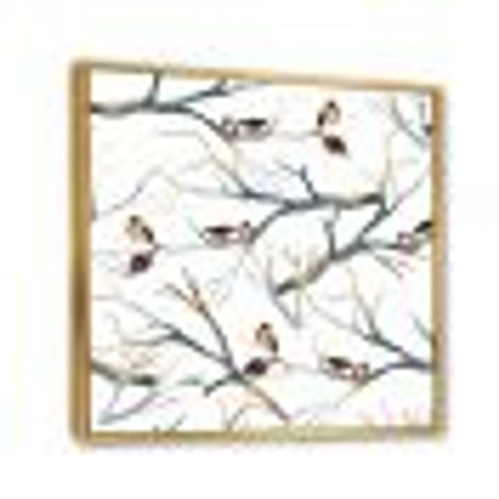 Little Birds on The Tree Branches I  Wall Art