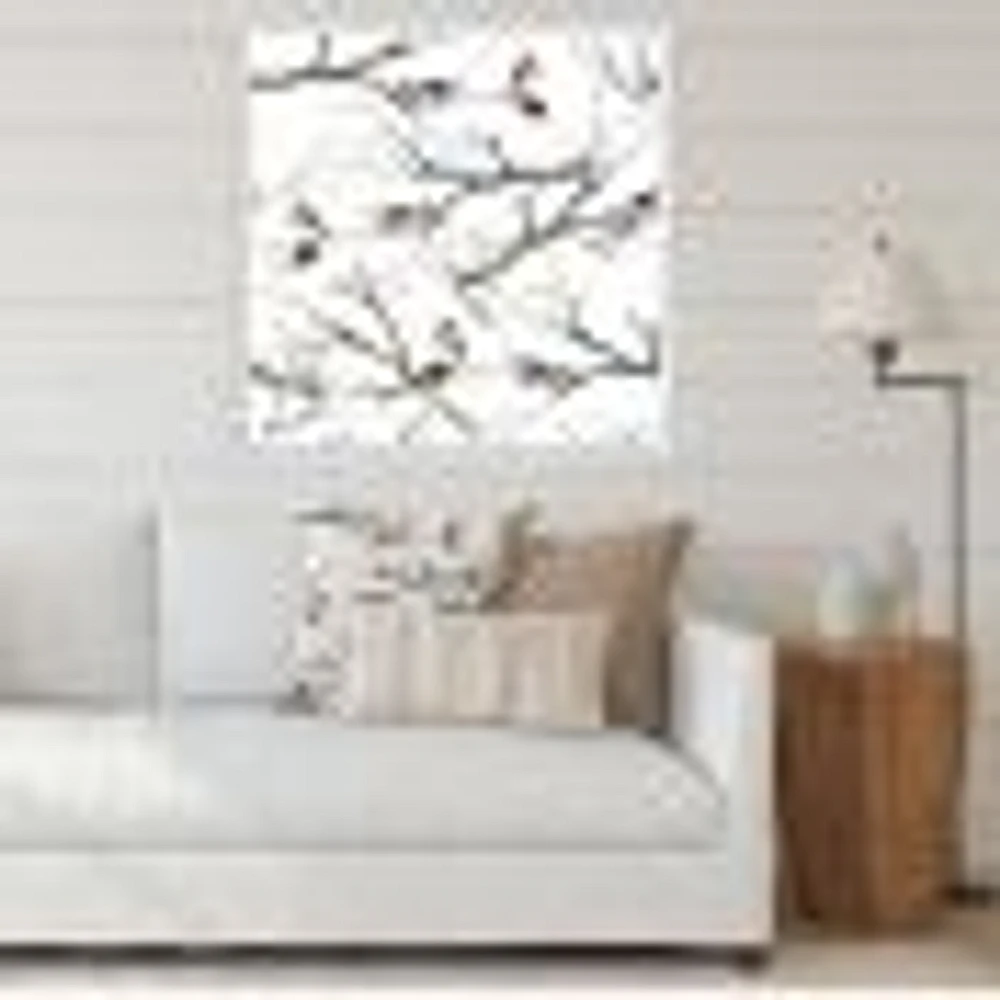 Toile imprimée « Little Birds on The Tree Branches I »