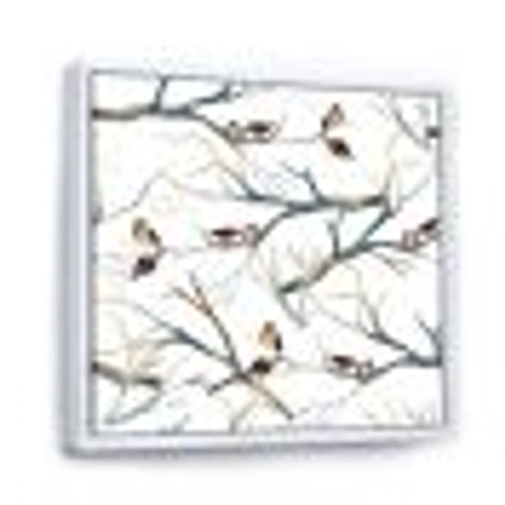 Toile imprimée « Little Birds on The Tree Branches I »