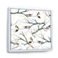 Toile imprimée « Little Birds on The Tree Branches I »