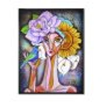 Cubist Girl Portrait Canvas Wall Art Print