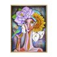 Cubist Girl Portrait Canvas Wall Art Print