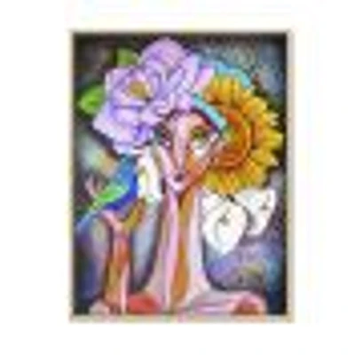 Cubist Girl Portrait Canvas Wall Art Print