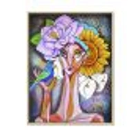 Cubist Girl Portrait Canvas Wall Art Print