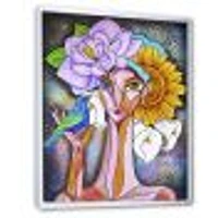 Cubist Girl Portrait Canvas Wall Art Print